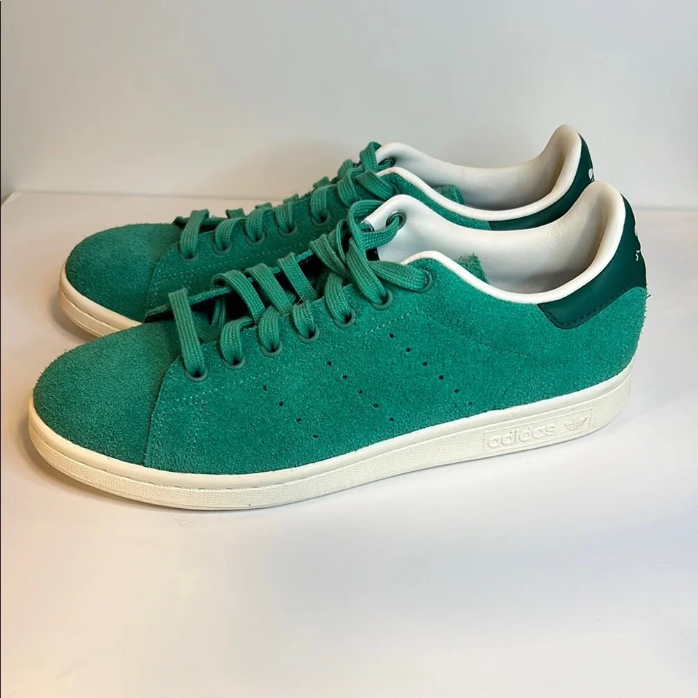 Adidas StanSmith Suede Floral Imprint Court Green Trainer Sneakers Men8 Women9.5